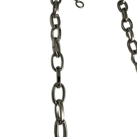 NWT Bansri Turquoise Chunky Statement Necklace in Silver tone NEW - Picture 9 of 14